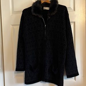 Ladies zipper front sweater.